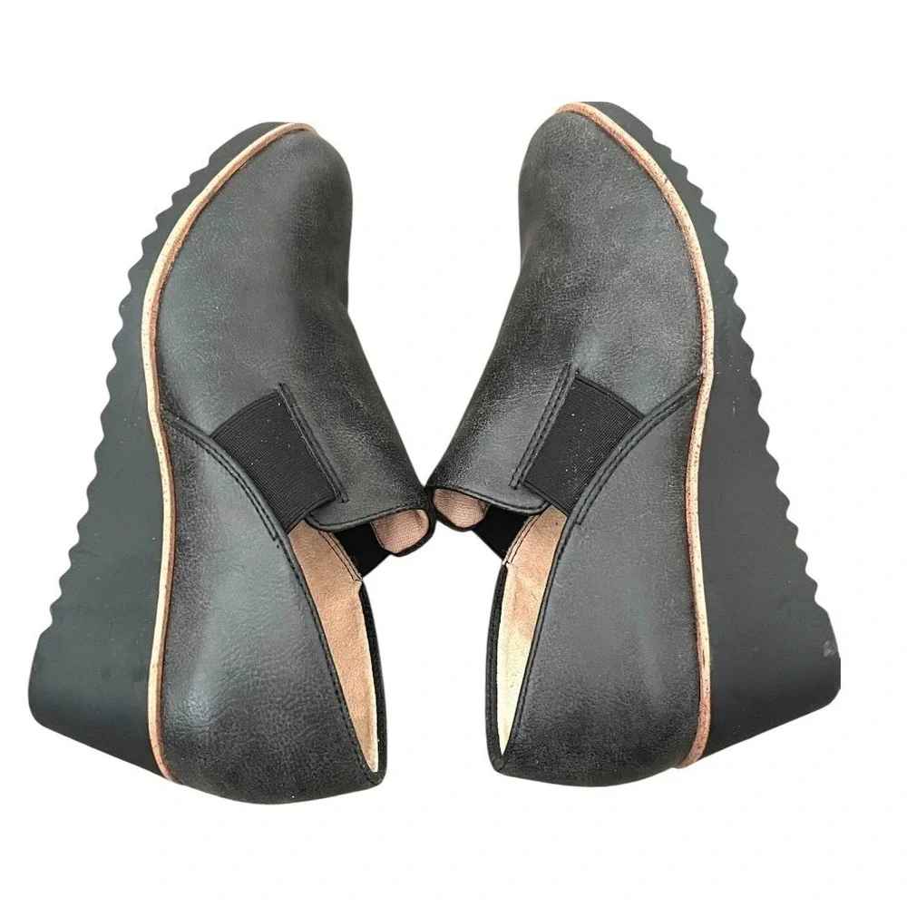 NEW LifeStride Velocity 2.0 Black Wedge Slip On Loafer Shoes Womens‎ 6